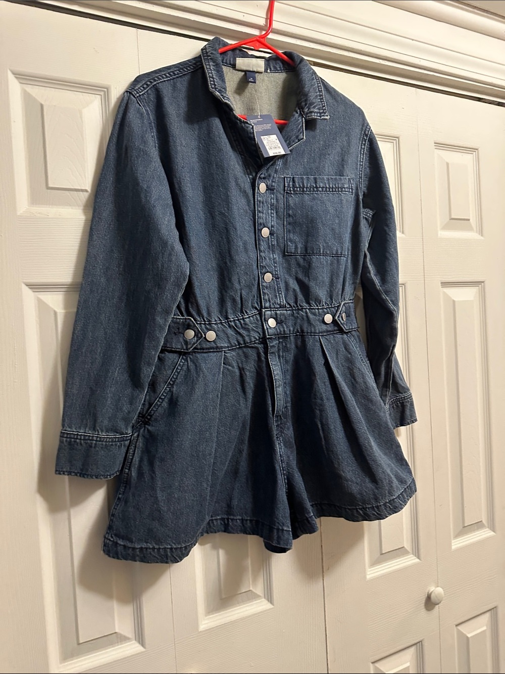 Universal Thread Dark Blue Denim Romper Jumpsuit